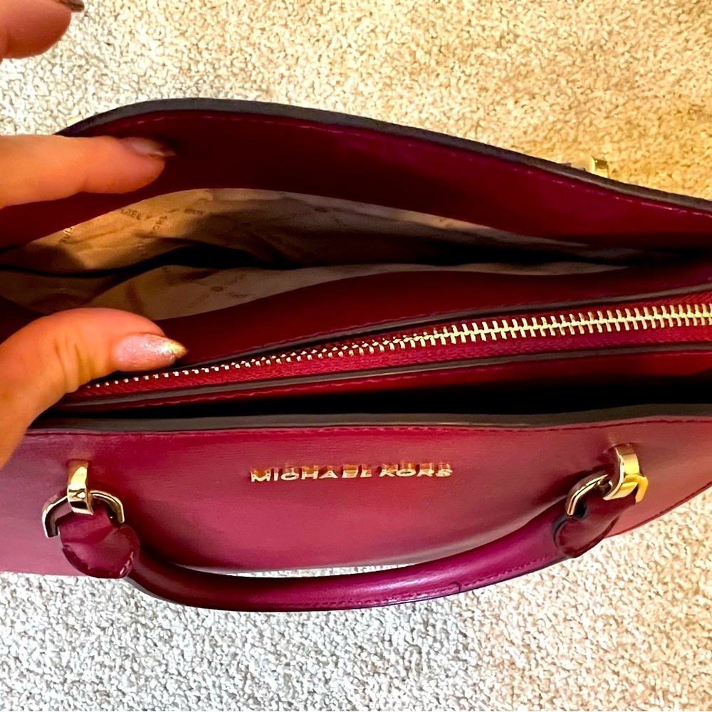 NWT Michael Kors Mulberry Ellis Large Leather Satchel - Picture 10 of 15